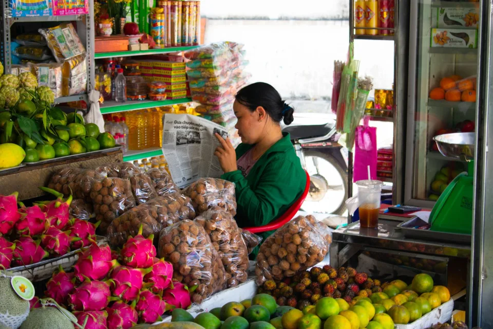 Quầy rau củ quả tươi